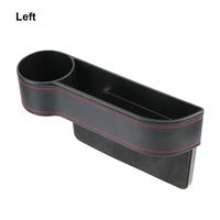 Universal Seat Gap Slit Box With Charging Hole Phone Bottle Keys Holder Box Leather Car Seat Gap Storage Box Car Organizer