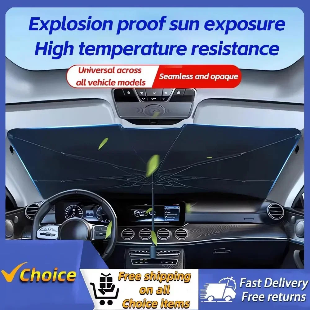 Car Sun Shade Protector Parasol Auto Front Window Sunshade Covers Interior UV Ray Windshield Protection Car Accessories Amagi
