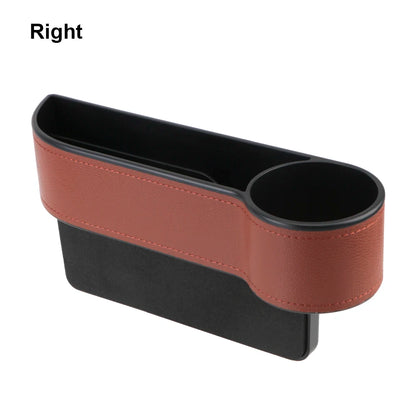 Universal Seat Gap Slit Box With Charging Hole Phone Bottle Keys Holder Box Leather Car Seat Gap Storage Box Car Organizer