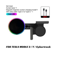 for Tesla New Model 3 Y HIGHLAND LAUNCH JUNIPER 2025 Car Phone Mount Holder 15W Magnetic Magsafe Wireless Charger Accessories