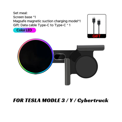 for Tesla New Model 3 Y HIGHLAND LAUNCH JUNIPER 2025 Car Phone Mount Holder 15W Magnetic Magsafe Wireless Charger Accessories